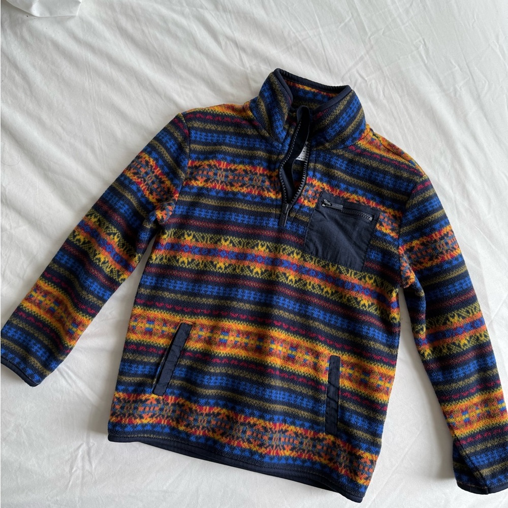 Old Navy Multicolor Striped Zip-Up Sweater